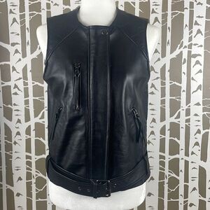 Madewell Leather Moto Vest M